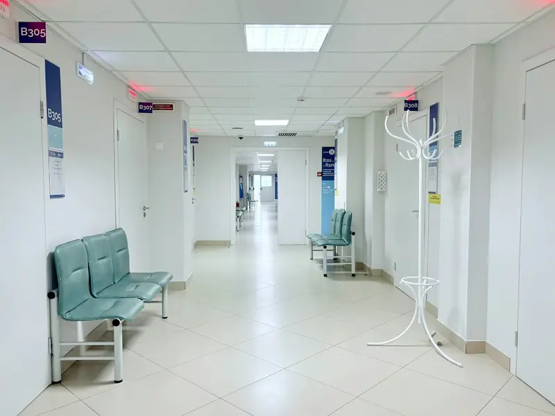 Clean, airy waiting area