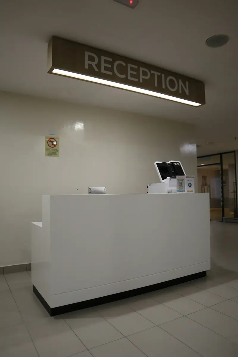 Reception and token desk